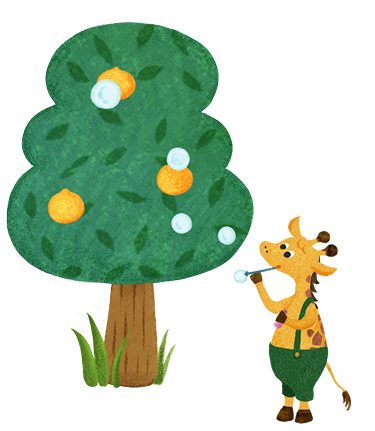 キリンシャボン玉：イラスト